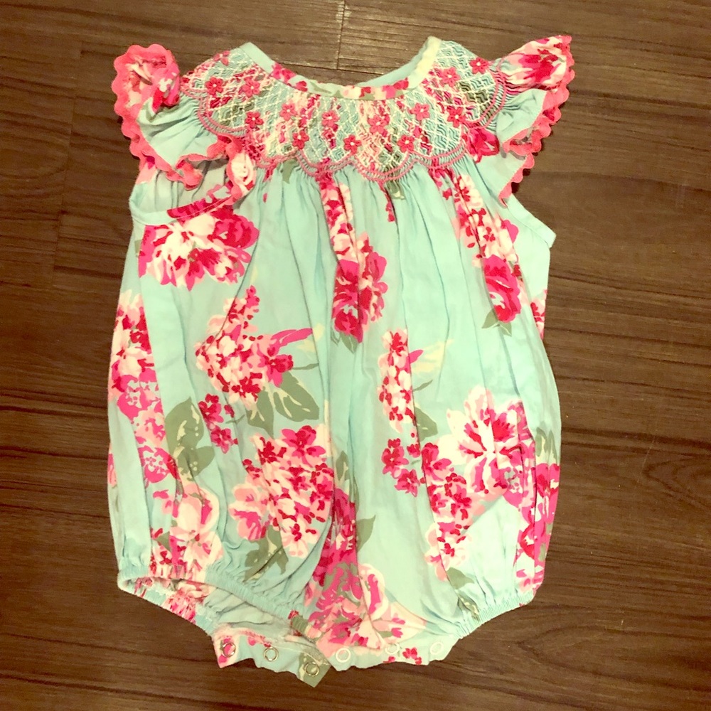 Smocked Bubble Romper 3m